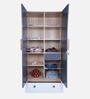 Lucena 2 Door Wardrobe with Adjustable Shelf in Grey & Light Finish