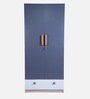 Lucena 2 Door Wardrobe with Adjustable Shelf in Grey & Light Finish