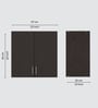 2 Doors Modular Wall Mounted Kitchen Cabinet with Adjustable Shelf in Chiyoda Wange Finish