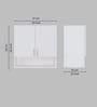 2 Doors Modular Wall Mounted Kitchen Cabinet with Organizer Shelf in Highland Pine Finish