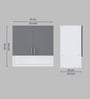 2 Doors Modular Wall Mounted Kitchen Cabinet with Organizer Shelf in Slate Grey & Highland Pine Finish