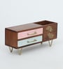 2 Drawer Multi-Uses Brown Colour Wood Boxes
