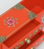 2 Drawer Multi-Uses Orange Colour Wood Boxes