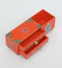 2 Drawer Multi-Uses Orange Colour Wood Boxes