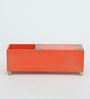 2 Drawer Multi-Uses Orange Colour Wood Boxes