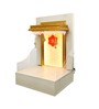 The Mandir Store Prabhukripa Pinewood Finish LED Mandir With Storage