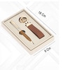 2 in 1 Brown Keychain and  Pen Combo Gift Set