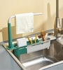 2-in-1 Drainer Sink Storage Holder with Cloth Hanger