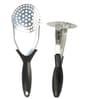 2 in 1 Black & Silver Stainless Steel Masher