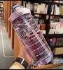 2 L Capacity Belt Straw Transparent Motivational Water Bottles Assorted