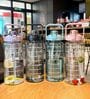 2 L Capacity Belt Straw Transparent Motivational Water Bottles Assorted