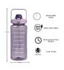 2 L Capacity Belt Straw Transparent Motivational Water Bottles Assorted