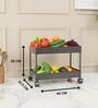2 Layer Storage Organizer Powder Coated With Wheels