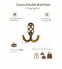 2 Pcs Antique Brass Metal Jaali Wall Hooks