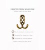 2 Pcs Antique Brass Metal Jaali Wall Hooks