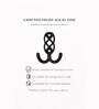 2 Pcs Black Metal Jaali Wall Hooks