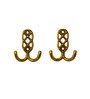 2 Pcs Gold Metal Jaali Wall Hooks