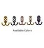 2 Pcs Gold Metal Jaali Wall Hooks