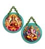 2 Pcs Laxmi Ganesha Wooden Circle Set Hanging