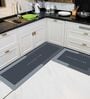 2 Pcs Kitchen Mats Set   Waterproof Memory Foam Anti-Fatigue Standing Mat, Non-Slip Cushioned Kitchen Rugs for Home, Office, Sink & Laundry Room