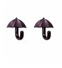 2 Pcs Purple Metal Umbrella Wall Hook