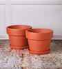 2 Pcs Red Terracotta 4.5 Inchs Planters