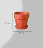 2 Pcs Red Terracotta 4.5 Inchs Planters