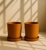 2 Pcs Red Terracotta 4 Inchs Planters