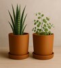 2 Pcs Red Terracotta 4 Inchs Planters