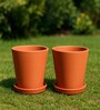 2 Pcs Red Terracotta 5.5 Inchs Planters
