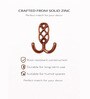 2 Pcs Rose Gold Metal Jaali Wall Hooks