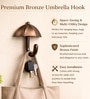 2 Pcs Rose Gold Metal Umbrella Wall Hook