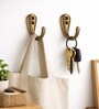 2 Pcs Single Antique Brass J Wall Hook