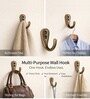 2 Pcs Single Antique Brass J Wall Hook