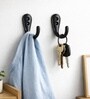 2 Pcs Single Black J Wall Hook