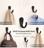 2 Pcs Single Black J Wall Hook