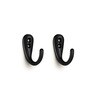 2 Pcs Single Black J Wall Hook