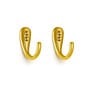 2 Pcs Single Gold J Wall Hook