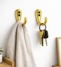 2 Pcs Single Gold J Wall Hook