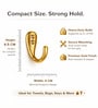 2 Pcs Single Gold J Wall Hook