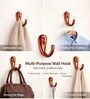 2 Pcs Single Rose Gold J Wall Hook