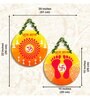 2 Pcs Om Wooden Circle Set Hanging
