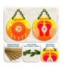 2 Pcs Om Wooden Circle Set Hanging