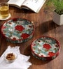 Aqua Engineered WoodRound(Set of 2) Serving Tray