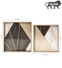 Black Engineered WoodSquare(Set of 2) Serving Tray