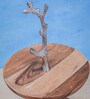 2 Tier Brown Acacia Wood Appetizer Platter