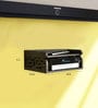 Engineered Wood Set Top Box Holder in Black Colour