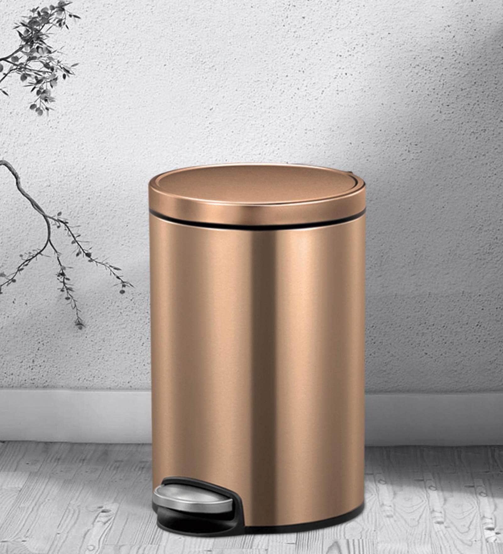 20 Litre Copper Stainless Steel Dustbin