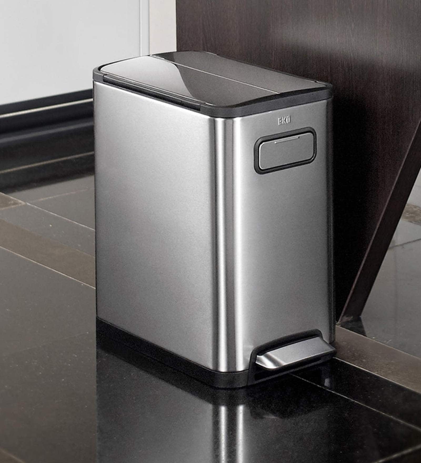 20 Litre Metallic Stainless Steel Dustbin