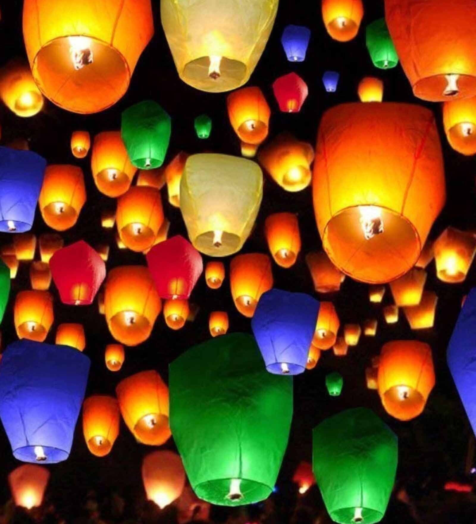 20 Pieces Multicolour Sky Lantern